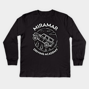 Funny PUBG Miramar Driving Academy Kids Long Sleeve T-Shirt